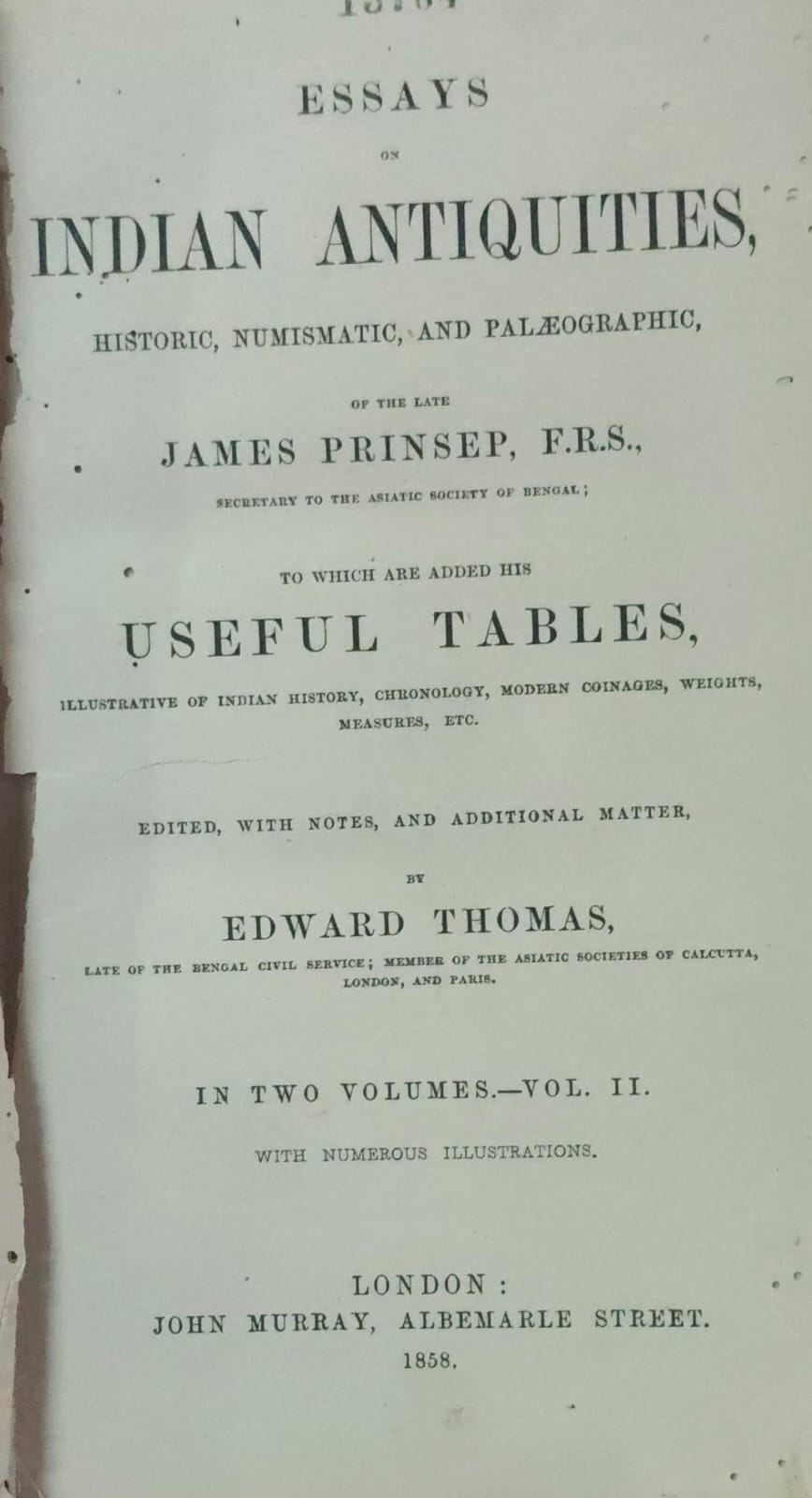 Essays on Indian Antiquities Vol II