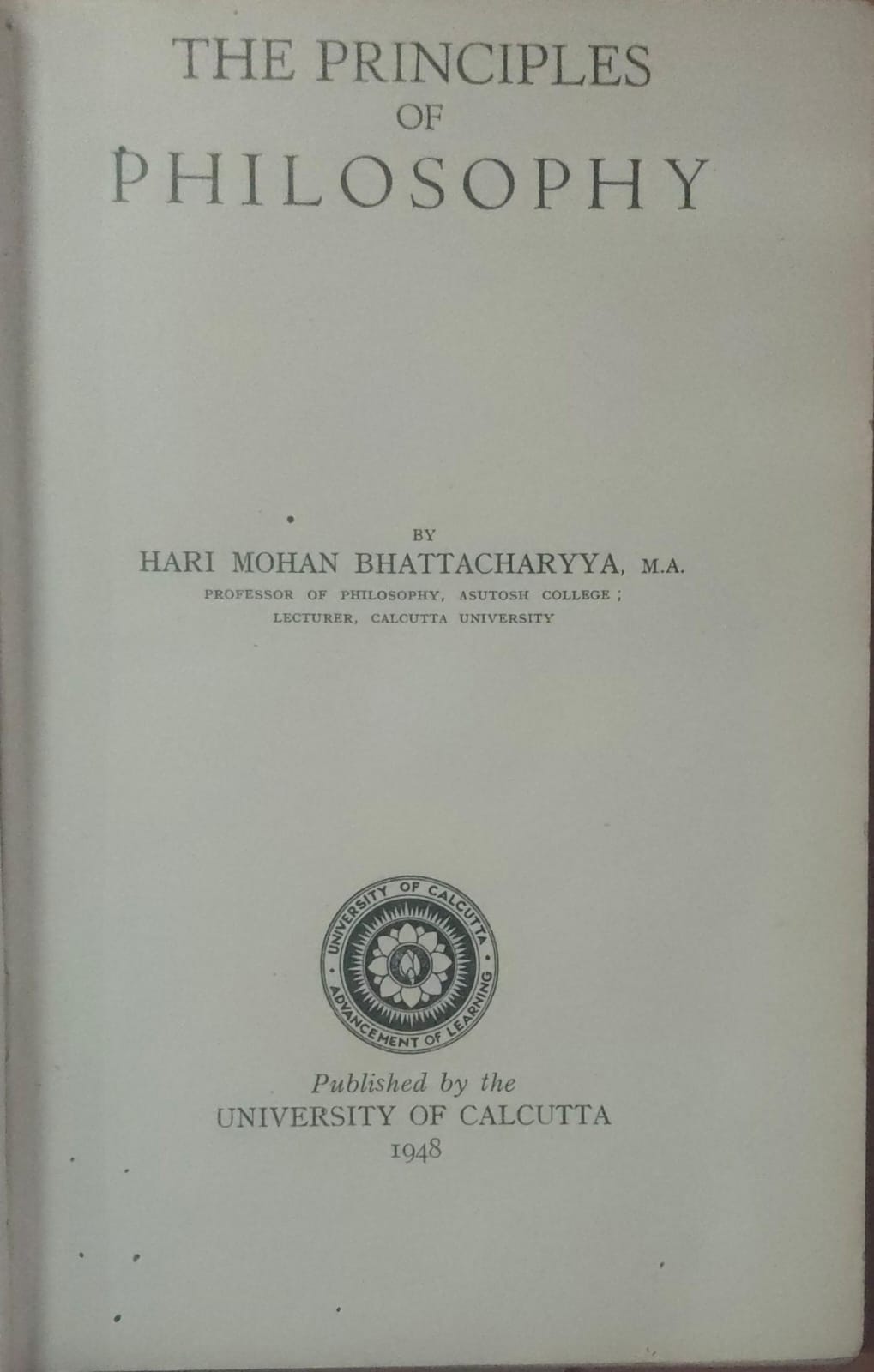 The Principles of Philosophy