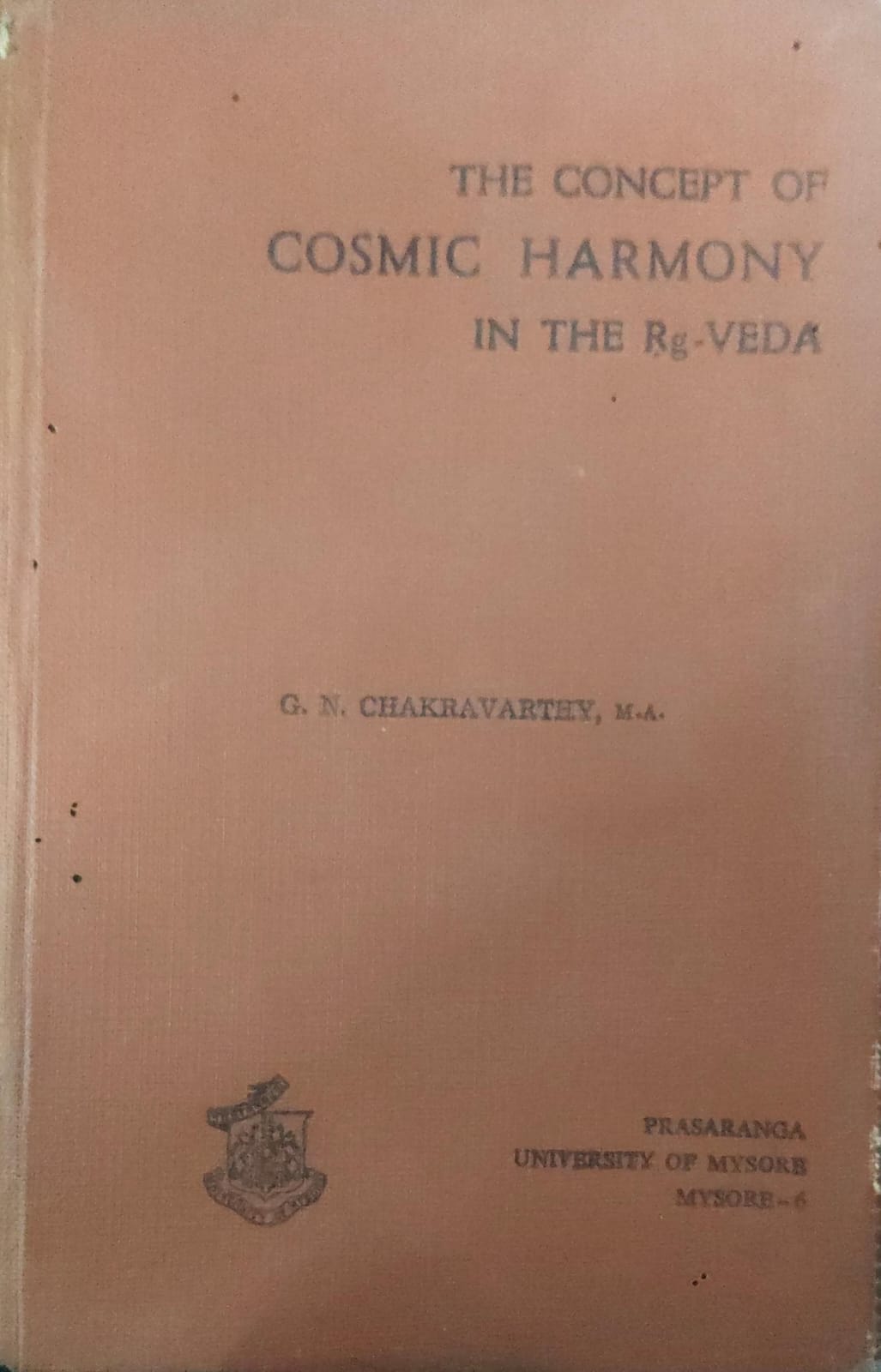 The Concept of Cosmic Harmony in the Rg-Veda